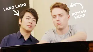 Roman Kemp and Lang Lang play piano