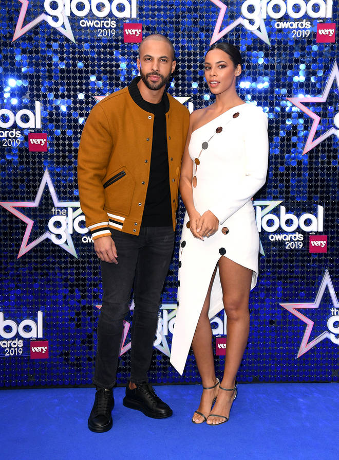 Marvin and Rochelle Humes walk the carpet together ahead of Rochelle's hosting duties tonight