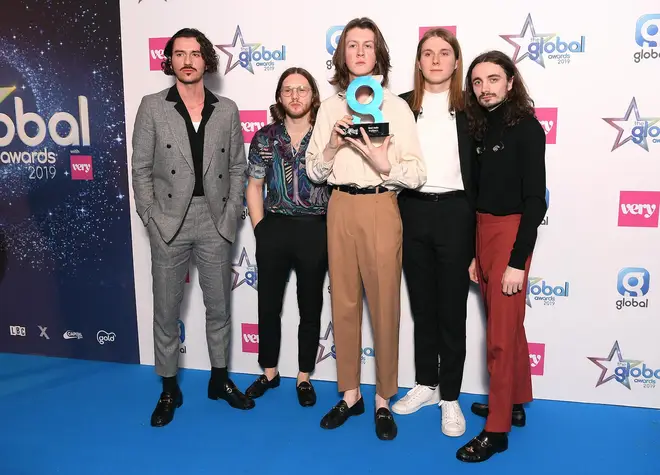 Blossoms in the press room at The Global Awards 2019 with Very.co.uk