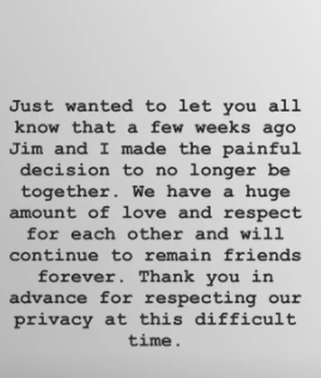 Tanya Burr posted this statement to her fans.