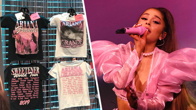 Ariana Grande unveiled a new range of merchandise at the start of her Sweetener World Tour.