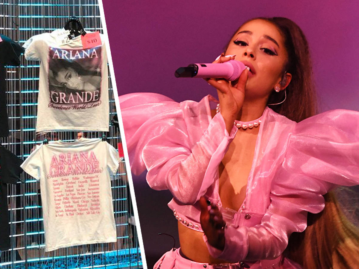 grip Moeras Niet ingewikkeld Ariana Grande Tour Merch: Clear Bags And Vintage T-Shirts Divide Fans -  Capital