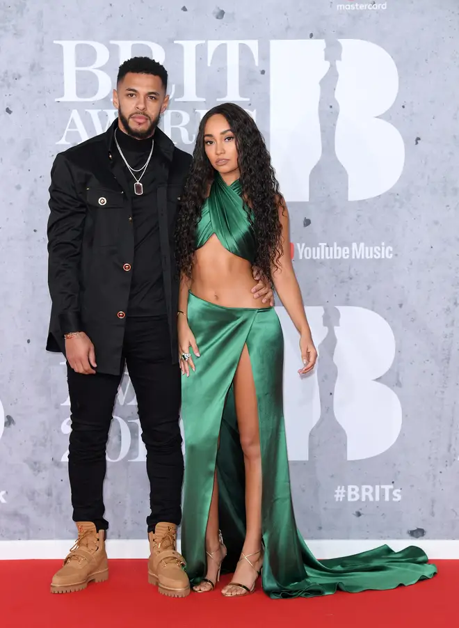 Leigh-Anne and boyfriend Andre Gray at the BRIT Awards 2019