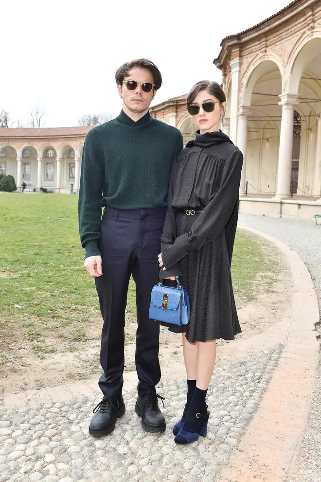 Charlie Heaton and Natalia Dyer at Milan Fashion Week 2019