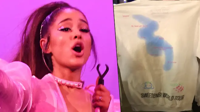 Ariana Grande Sweetener tour merch - The "dick stain" sweatshirt