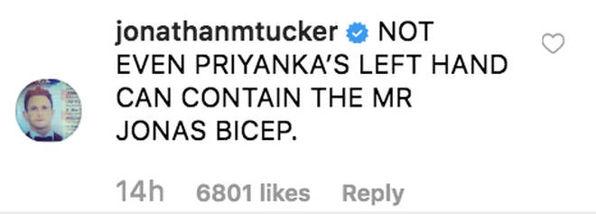 Jonathon Tucker is loving Nick Jonas's bicep