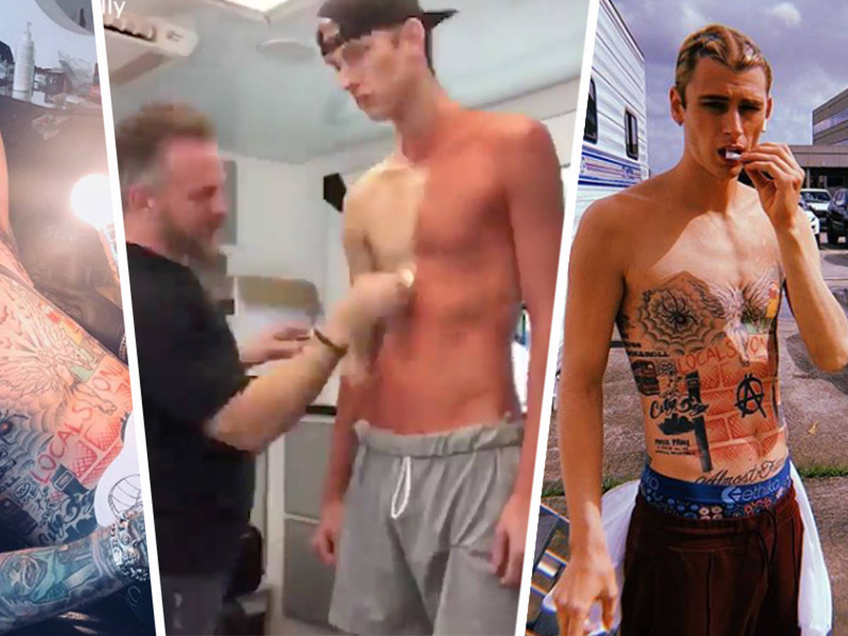 WATCH: Machine Gun Kelly Undergoes Hours Of Make-Up To Remove His Tattoos  For The... - Capital