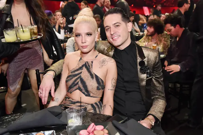 Halseyand G-Eazy attend the 2018 iHeartRadio Music Awards.