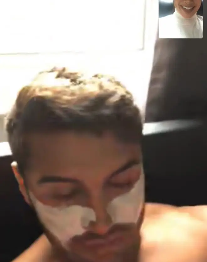 Montana Brown shared a picture from a FaceTime call with Mike Thalassitis