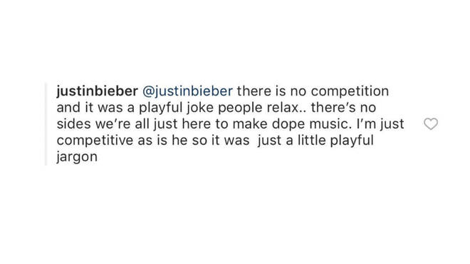 Justin Bieber clarifies his comment to Shawn Mendes