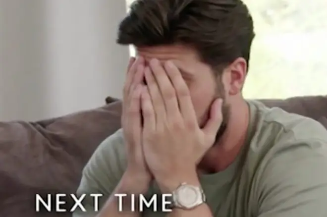 Dan Edgar looks tense after his conversation with Chloe Sims on TOWIE teaser