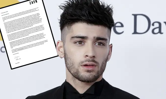 Zayn Malik issued an open letter to the PM