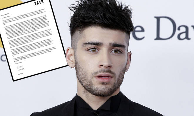 Zayn Malik issued an open letter to the PM