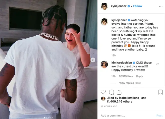 Kylie Jenner says 'let's make another baby' to Travis Scott