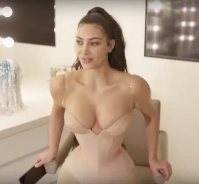 Kim Kardashian wore a custom corset to achieve her minuscule waist
