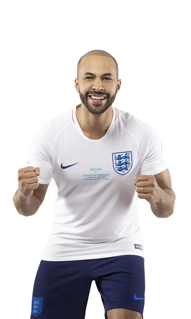 Marvin Humes will be on the England team managed by Sam Allardyce and Susanna Reid