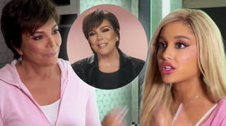 Kris Jenner chats on the set of 'thank u, next' video with Ariana Grande