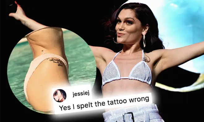 Jessie J has a misspelt tattoo on her thigh and she doesn't care