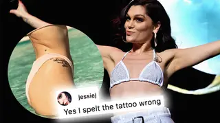 Jessie J has a misspelt tattoo on her thigh and she doesn't care
