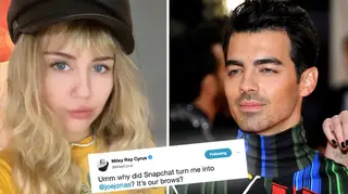 Miley Cyrus transformed into Joe Jonas thanks to Snapchat