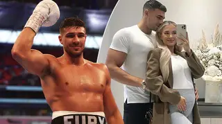 Tommy Fury shared a tribute to Molly-Mae and their unborn baby during his Rolly Lambert fight