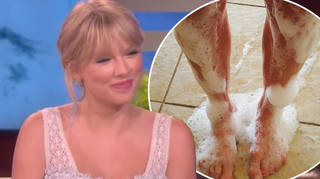 Taylor Swift washes her legs when she shaves them