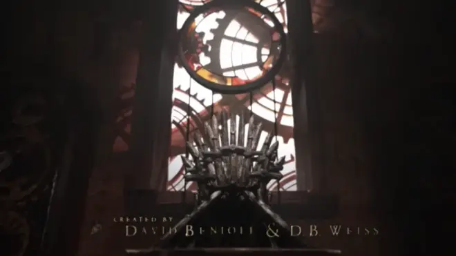 The stained glass of the Lannister lion in the Game of Thrones opening credits was smashed