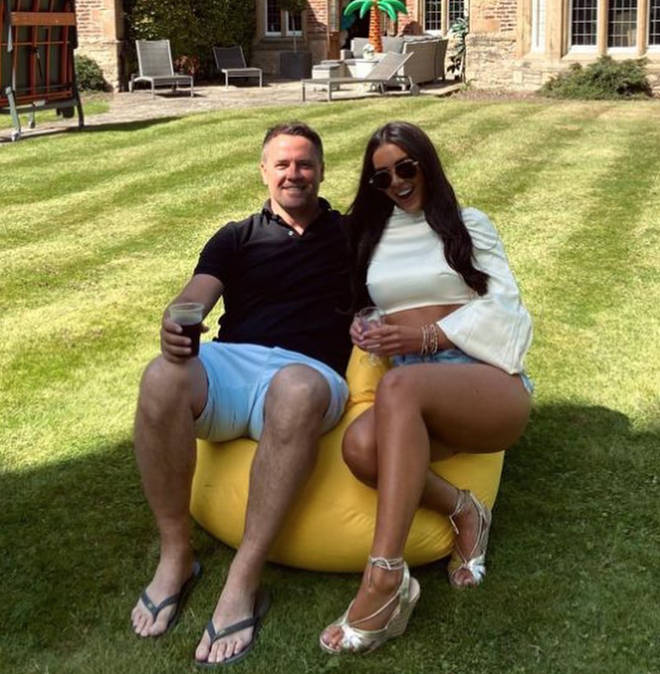 Michael Owen shared a photo from his garden after daughter Gemma returned from Love Island
