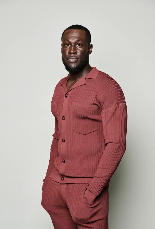 Stormzy poses during a portrait session during the MTV Europe Music Awards 2022