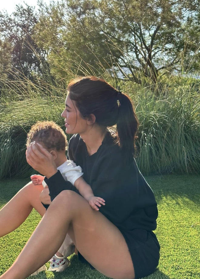 Kylie Jenner posted an up-close photo of her baby boy