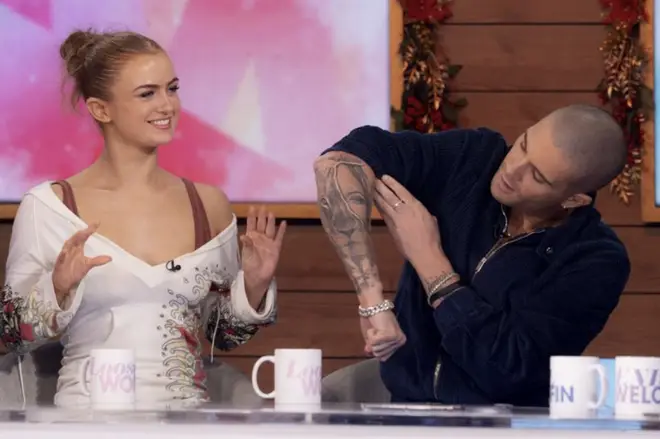 Max George showed off his tattoo tribute to girlfriend Maisie Smith