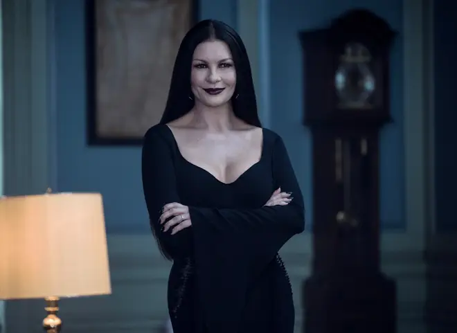 Catherine Zeta-Jones plays Morticia Addams