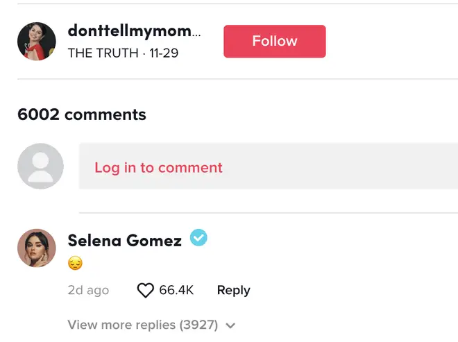 Selena Gomez reacted to the video