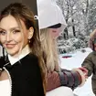 Perrie Edwards and her son Axel have been enjoying the snow!
