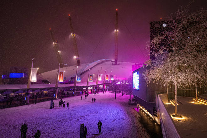 The O2 looked like it came straight out of a Christmas movie