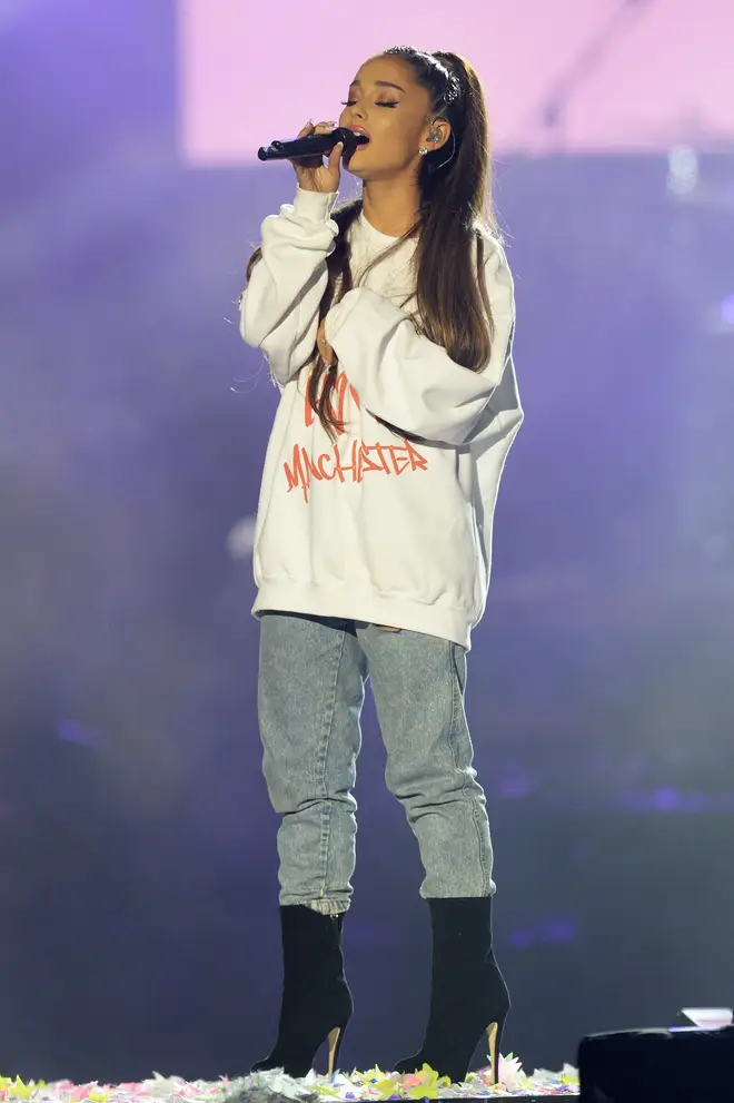 Ariana Grande at the One Love benefit concert in 2017