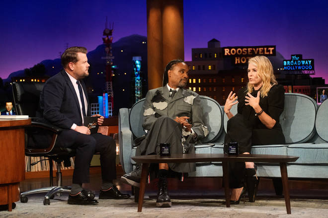 James Corden on The Late Late Show with guests Billy Porter and Chelsea Handler