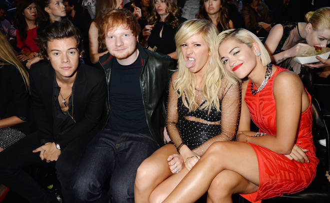 Harry Styles, Ed Sheeran, Ellie Goulding and Rita Ora at the MTV Video Music Awards 2013