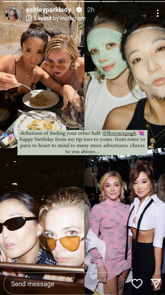 Ashley Park shared a sweet birthday message for Florence Pugh
