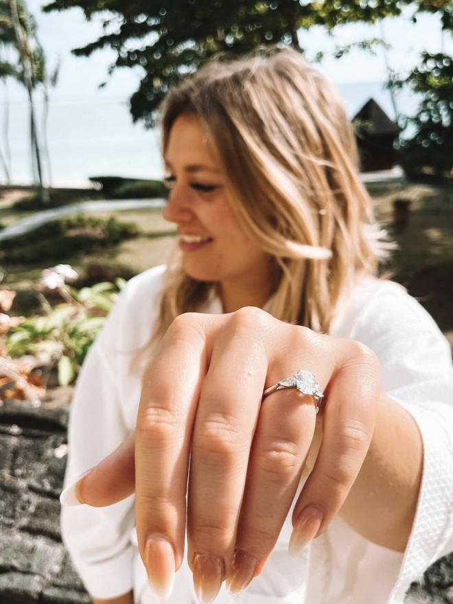 Ella Henderson showed off her stunning engagement ring