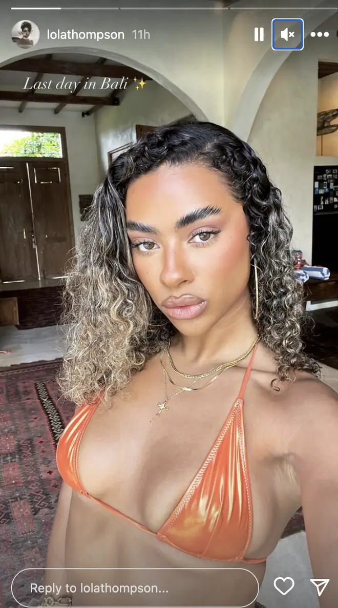 Lola Thompson has been spending time in Bali with Aitch