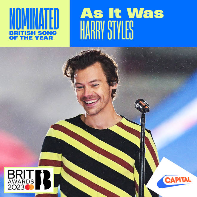 Harry Styles - 'As It Was' has been nominated for Song of the Year at the 2023 BRITs