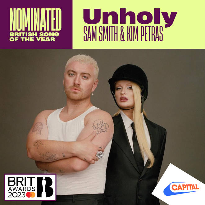 'Unholy' by Sam Smith & Kim Petras has been nominated for Song of the Year at the 2023 BRITs