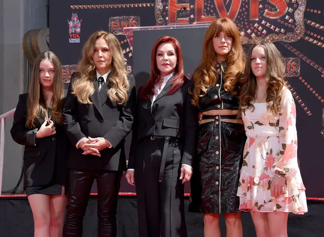 Lisa Marie Presley with her daughters and mum Priscilla