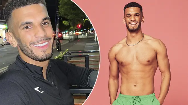 Love Island's Kai Fagan in green swimming trunks