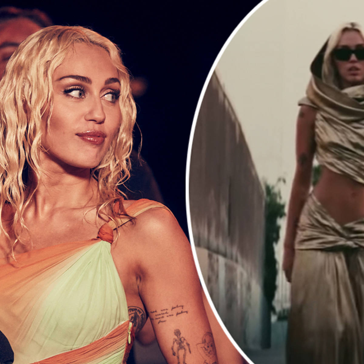 Miley Cyrus' Gold Dress In The 'Flowers' Video Has A Whole Theory Behind It  - Capital