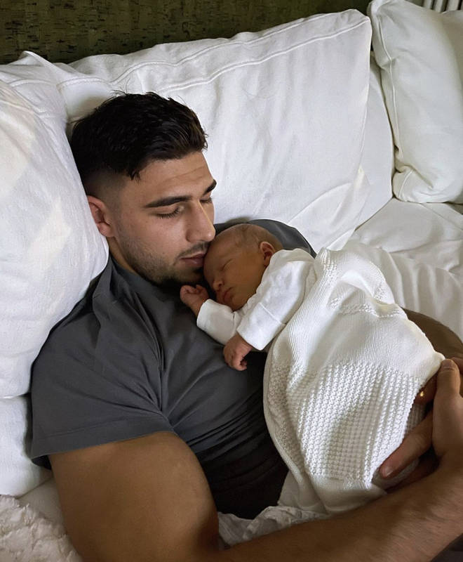 Tommy Fury snuggled his baby girl Bambi