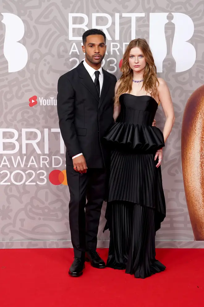 Lucien Laviscount and Camille Razat at The BRITs 2023