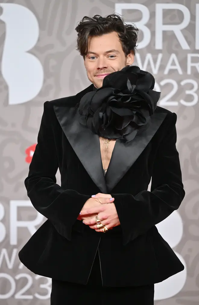 Harry took florals to the next level at the BRITs