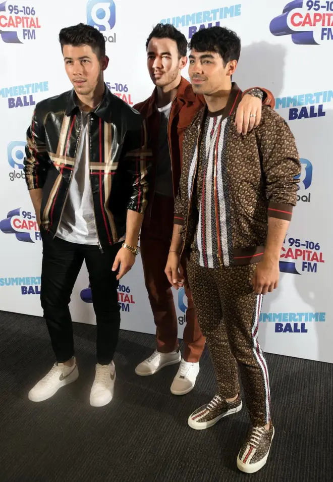 Jonas Brothers on the red carpet at Capital’s Summertime Ball 2019